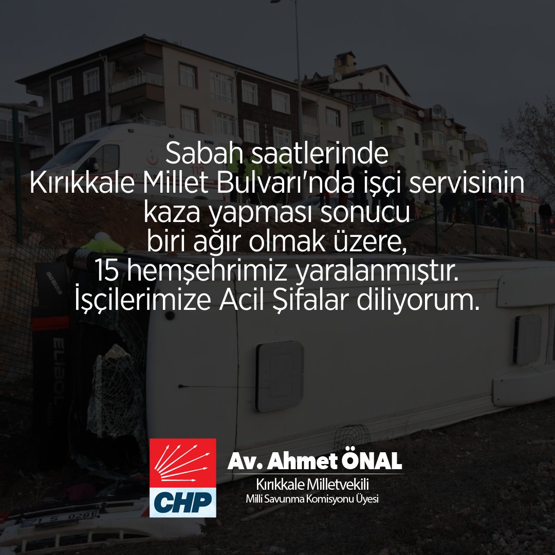 İşçilerimize Acil Şifalar Diliyorum