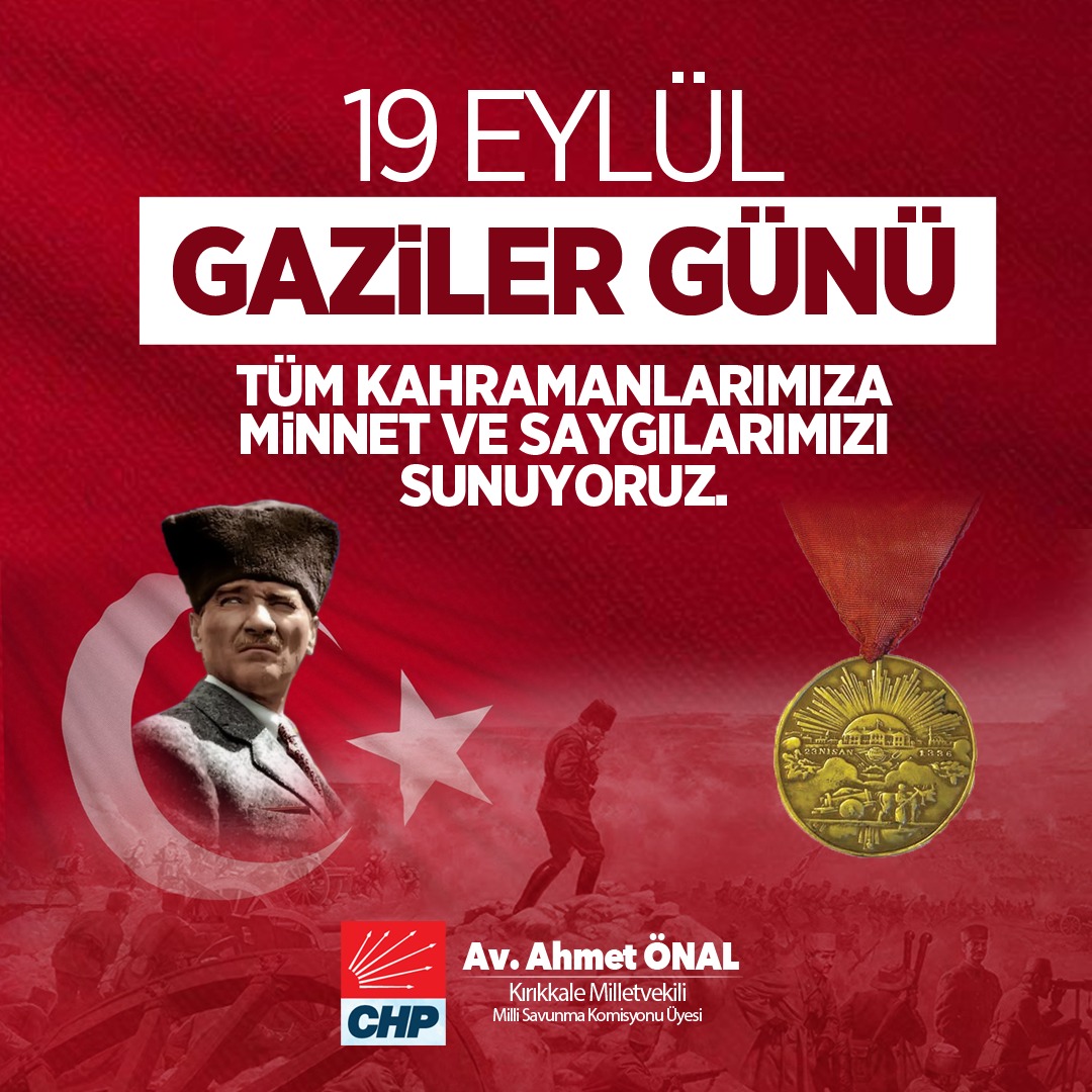 19 Eylül Gaziler Günü – Tüm Kahramanlarımıza Minnet ve Saygılarımızı Sunuyoruz 19 Eylül Gaziler Günü - Tüm Kahramanlarımıza Minnet ve Saygılarımızı Sunuyoruz